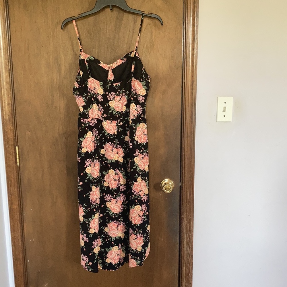 Lily Rose floral print dress lightweight padded bust  boho L juniors - Picture 9 of 17
